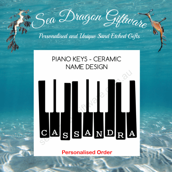 Piano Keys - Ceramic - Personalised Name