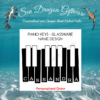 Piano Keys - Glassware - Personalised Name