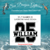Split Number 25 - Personalised Name - Superstar