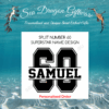 Split Number 60 - Personalised Name - Superstar
