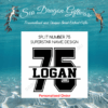 Split Number 75 - Personalised Name - Superstar